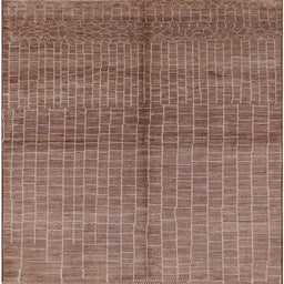 Square Machine Washable Industrial Modern Light Copper Gold Rug, wshurb1308