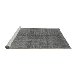 Sideview of Machine Washable Oriental Gray Industrial Rug, wshurb1308gry