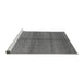Sideview of Machine Washable Oriental Gray Industrial Rug, wshurb1308gry