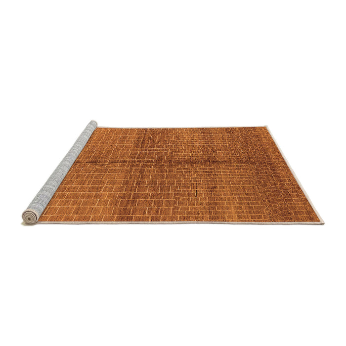 Sideview of Machine Washable Oriental Orange Industrial Area Rugs, wshurb1308org