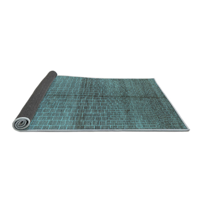 Sideview of Oriental Light Blue Industrial Rug, urb1308lblu