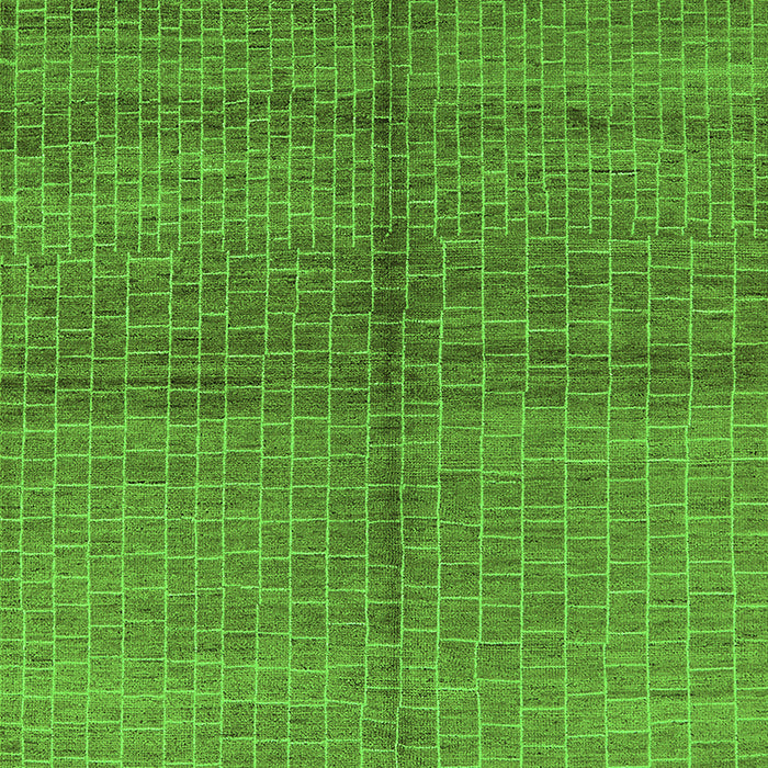 Machine Washable Oriental Green Industrial Area Rugs, wshurb1308grn