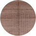 Round Mid-Century Modern Light Copper Gold Oriental Rug, urb1308