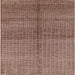 Square Mid-Century Modern Light Copper Gold Oriental Rug, urb1308