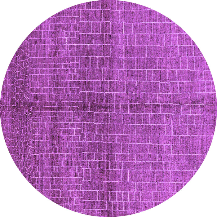 Round Oriental Purple Industrial Rug, urb1308pur