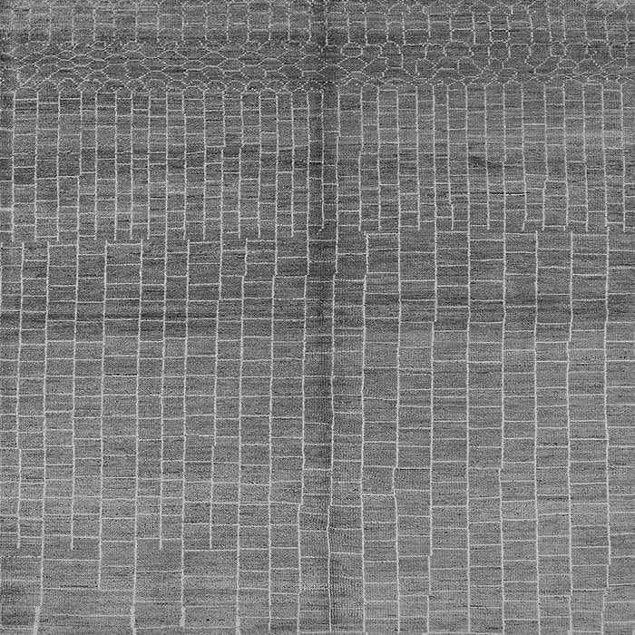 Square Machine Washable Oriental Gray Industrial Rug, wshurb1308gry