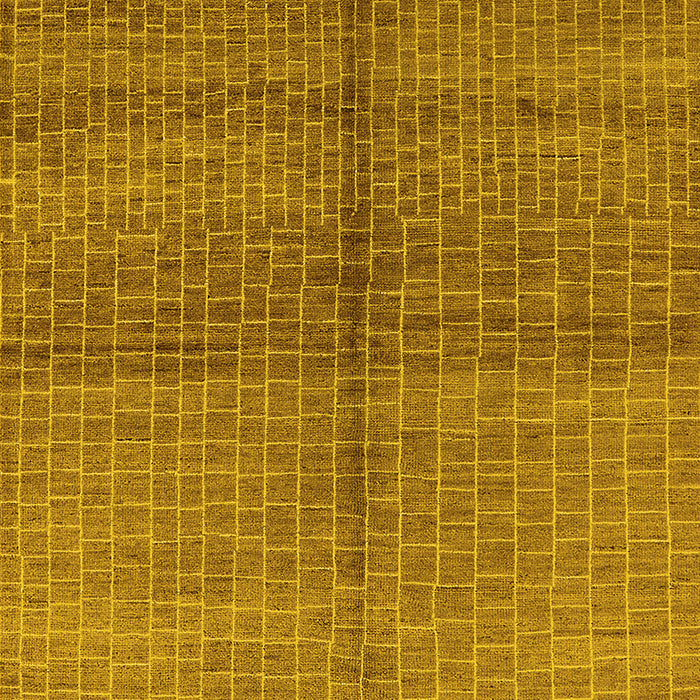 Machine Washable Oriental Yellow Industrial Rug, wshurb1308yw