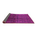 Sideview of Oriental Purple Industrial Rug, urb1309pur