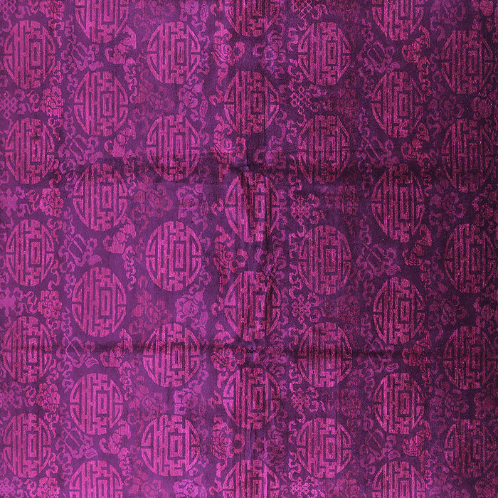 Square Machine Washable Oriental Purple Industrial Area Rugs, wshurb1309pur
