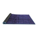 Sideview of Oriental Blue Industrial Rug, urb1309blu