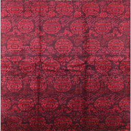 Square Machine Washable Industrial Modern Carbon Red Rug, wshurb1309