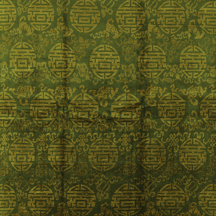 Machine Washable Oriental Green Industrial Area Rugs, wshurb1309grn
