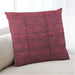 Lifestyle Image of Mid-Century Modern Urban Square Carbon Red Throw Pillow, 18 inch by 18 inch, pwurb1309