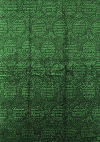 Oriental Emerald Green Industrial Rug, urb1309emgrn