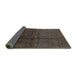 Sideview of Oriental Turquoise Industrial Rug, urb1309turq