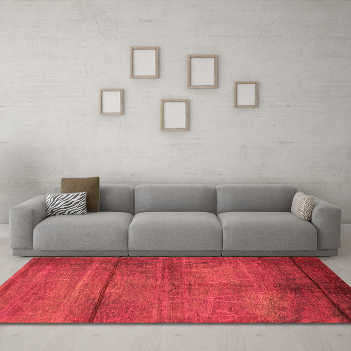 Machine Washable Oriental Orange Industrial Area Rugs in a Living Room, wshurb1310org