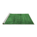 Sideview of Machine Washable Oriental Emerald Green Industrial Area Rugs, wshurb1310emgrn