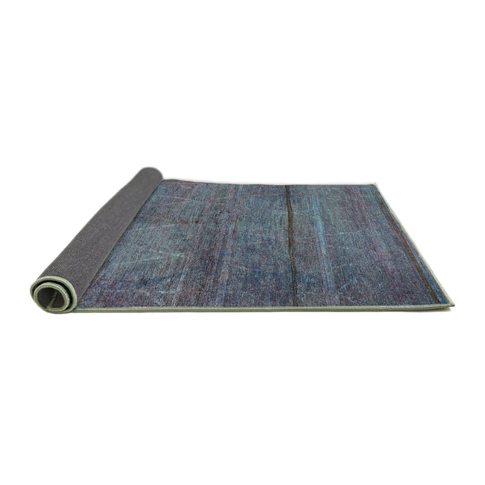 Sideview of Oriental Turquoise Industrial Rug, urb1310turq