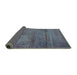 Sideview of Oriental Turquoise Industrial Rug, urb1310turq