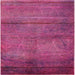 Square Machine Washable Industrial Modern Magenta Pink Rug, wshurb1310