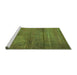 Sideview of Machine Washable Oriental Green Industrial Area Rugs, wshurb1310grn