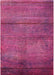 Machine Washable Industrial Modern Magenta Pink Rug, wshurb1310