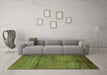 Machine Washable Oriental Green Industrial Area Rugs in a Living Room,, wshurb1310grn