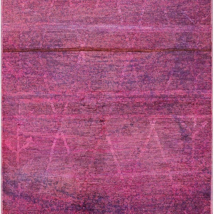 Mid-Century Modern Magenta Pink Oriental Rug, urb1310