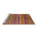 Sideview of Machine Washable Industrial Modern Bright Maroon Red Rug, wshurb1311