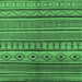 Square Oriental Emerald Green Industrial Rug, urb1311emgrn