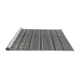 Sideview of Machine Washable Oriental Gray Industrial Rug, wshurb1311gry