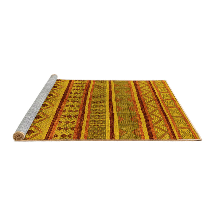 Sideview of Machine Washable Oriental Yellow Industrial Rug, wshurb1311yw