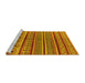 Sideview of Machine Washable Oriental Yellow Industrial Rug, wshurb1311yw