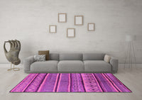 Machine Washable Oriental Purple Industrial Rug, wshurb1311pur