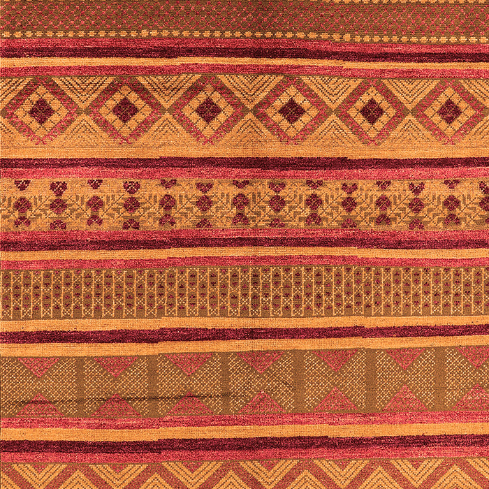 Machine Washable Oriental Orange Industrial Area Rugs, wshurb1311org