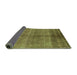 Sideview of Oriental Green Industrial Rug, urb1312grn