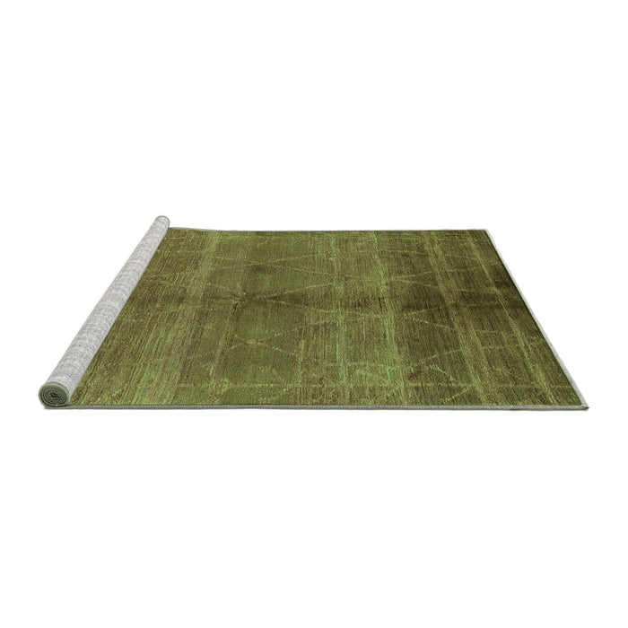 Sideview of Machine Washable Oriental Green Industrial Area Rugs, wshurb1312grn