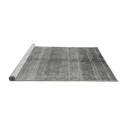 Sideview of Machine Washable Oriental Gray Industrial Rug, wshurb1312gry