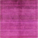 Square Machine Washable Industrial Modern Neon Pink Rug, wshurb1312