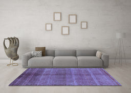 Machine Washable Oriental Light Blue Industrial Rug in a Living Room, wshurb1312lblu