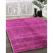 Mid-Century Modern Neon Pink Oriental Rug in Family Room, urb1312