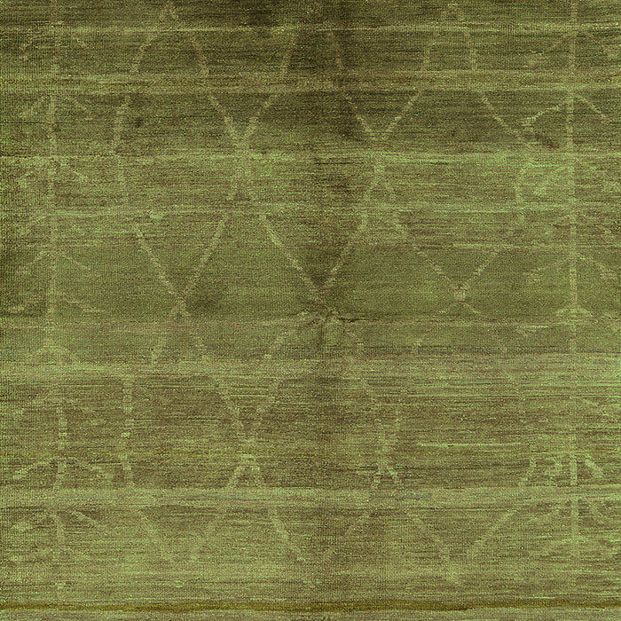 Square Machine Washable Oriental Green Industrial Area Rugs, wshurb1312grn