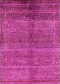 Machine Washable Industrial Modern Neon Pink Rug, wshurb1312