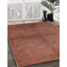 Machine Washable Industrial Modern Mahogany Brown Rug in a Family Room, wshurb1313