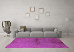 Machine Washable Oriental Purple Industrial Area Rugs in a Living Room, wshurb1313pur