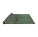 Sideview of Oriental Turquoise Industrial Rug, urb1313turq