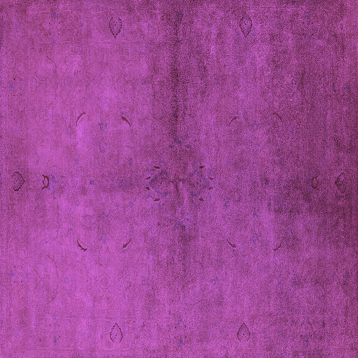 Square Machine Washable Oriental Purple Industrial Area Rugs, wshurb1313pur