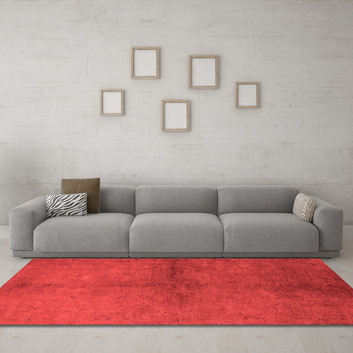 Industrial Red Washable Rugs