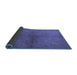 Sideview of Oriental Blue Industrial Rug, urb1313blu