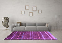 Machine Washable Oriental Purple Industrial Rug, wshurb1314pur